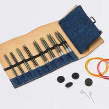 Load image into Gallery viewer, INDIGO WOOD NEEDLE SET
